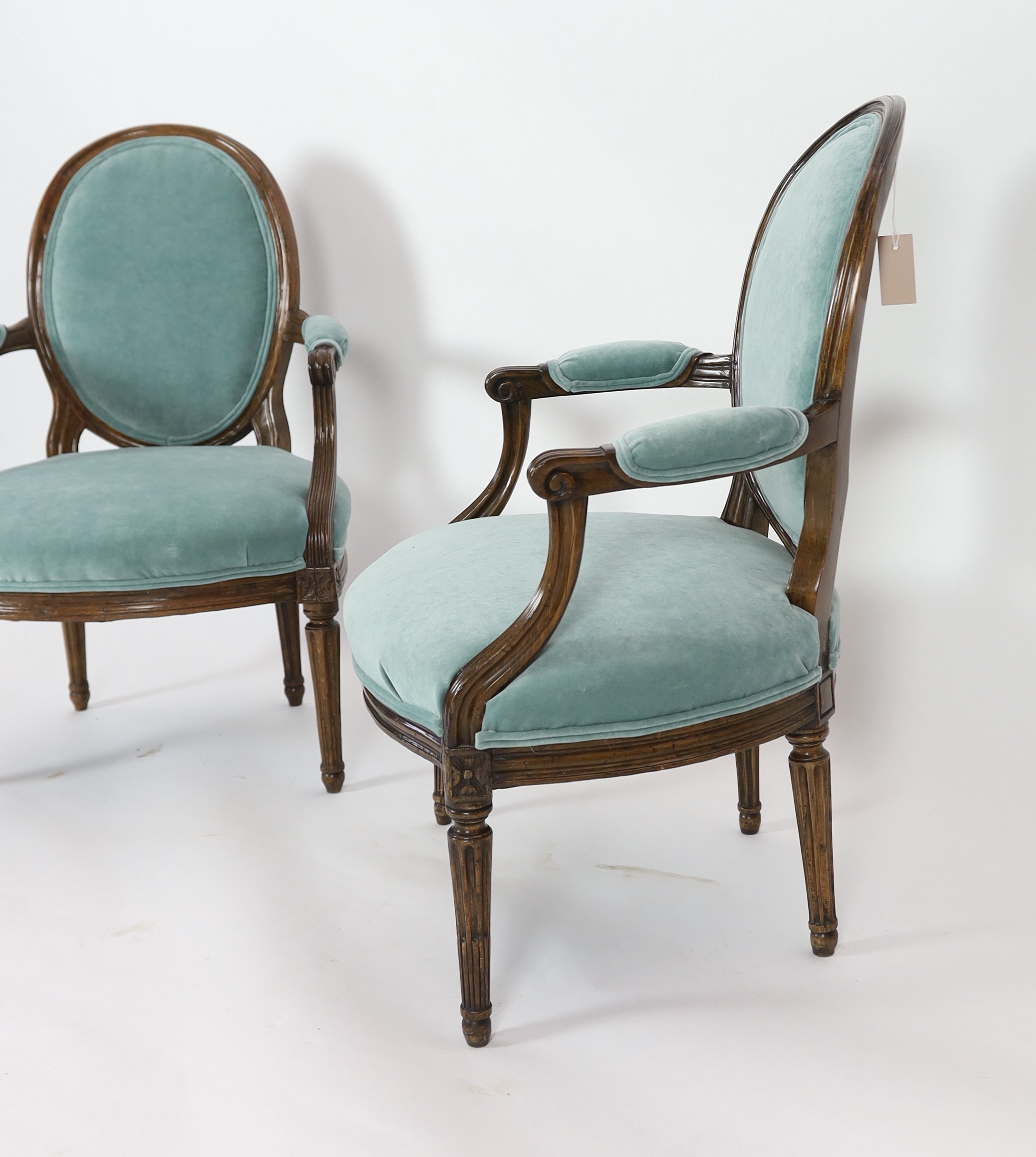 Churchill, Winston S. (1874-1965) - From Sir Winston’s London home at 28, Hyde Park Gate - Two similar Louis XVI provincial open armchairs